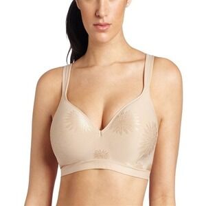 NWOT Bali 36D Comfort Revolution Wirefree Bra 3463 Beige Solid 98293